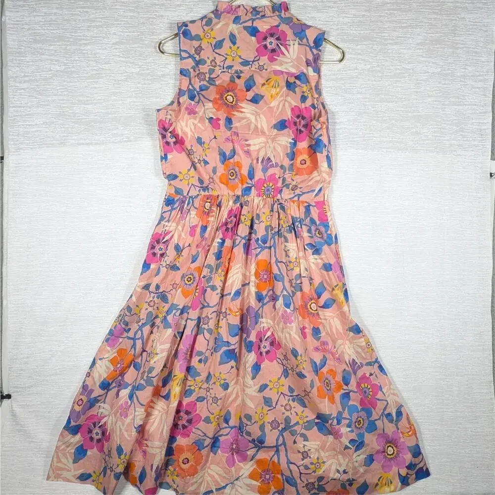 J.Crew Dress Womens Size 6 Liberty Pavilion Colorful Floral Print Midi